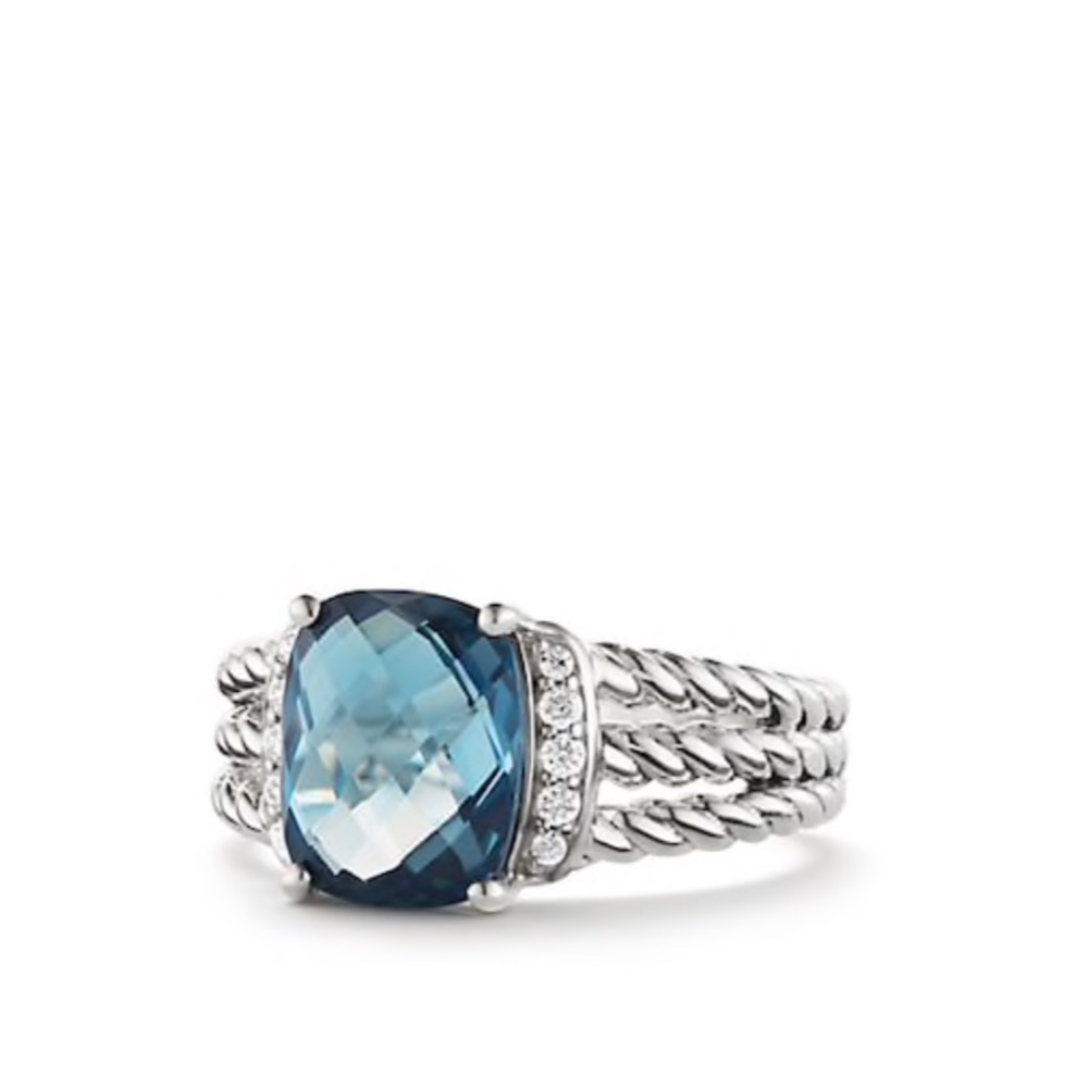 David Yurman Topaz & Diamond Ring